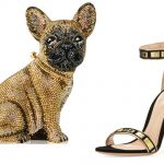 Judith Leiber Couture French-Bulldog-Crystal-Clutch-Bag and and Gianvito Rossi sandals