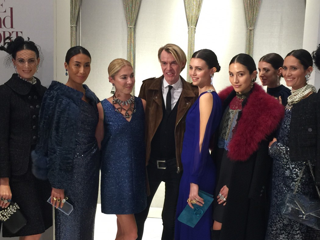 Ken Downing with models from his show