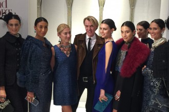 Ken Downing with models from his show